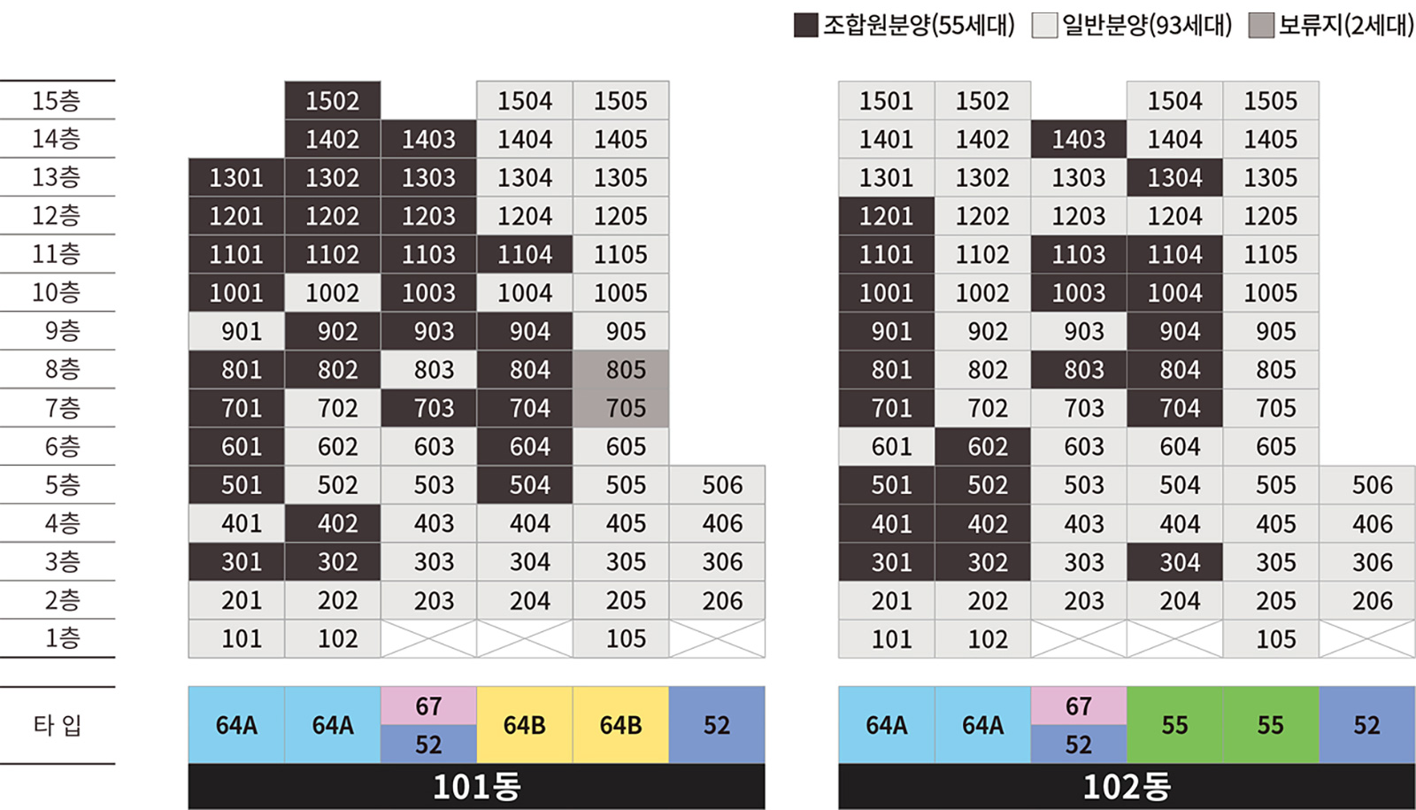 부천역 에피트 어바닉 동·호수배치도